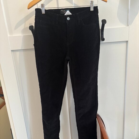 2016 Denim by Parasuco Black Curduroy Pants Size 6 - Picture 1 of 4